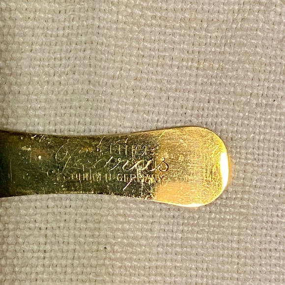 Vintage Leather Grooming Kit with gold tool / manicure kit made in Germany - Picture 8 of 14